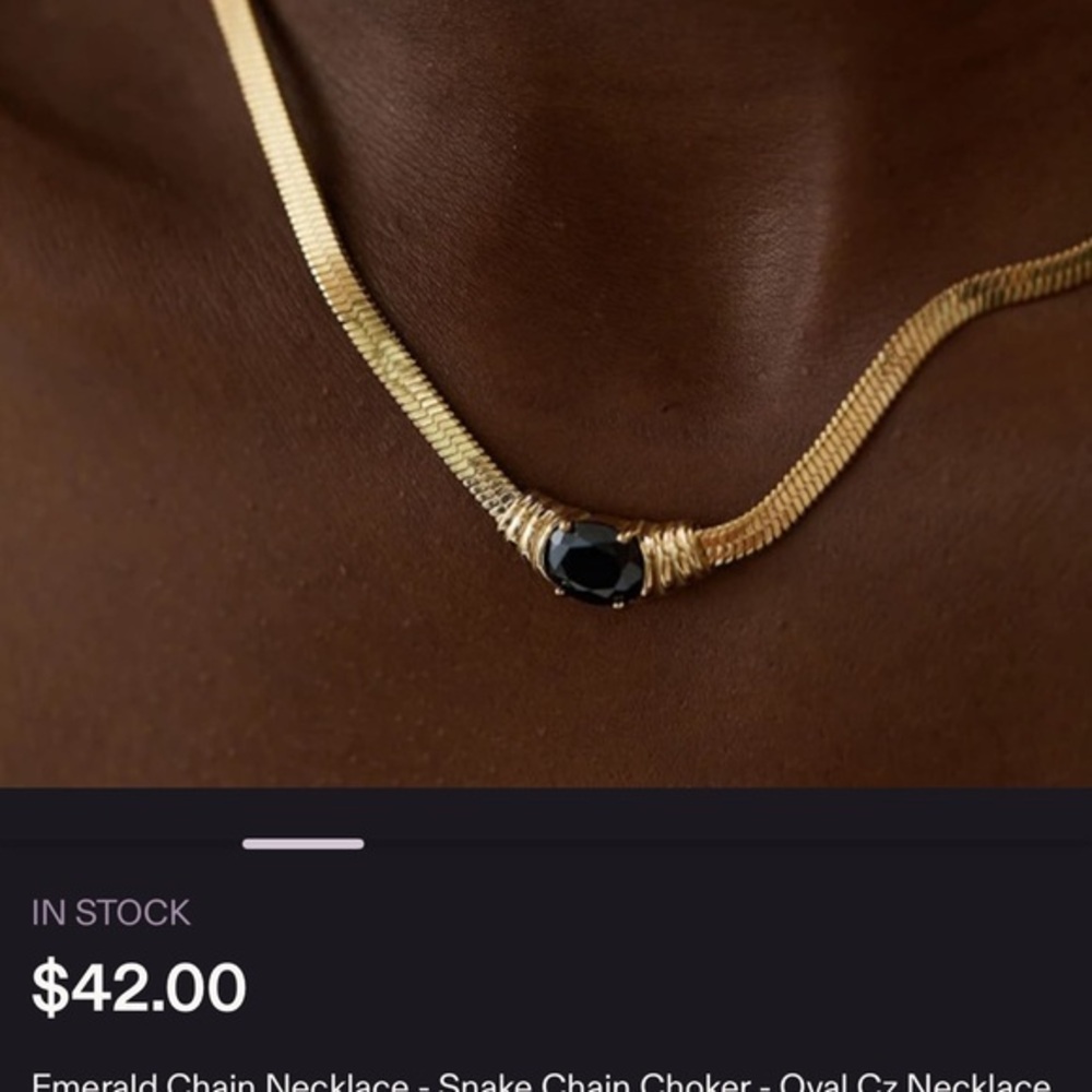 Gold and Black Choker Necklace